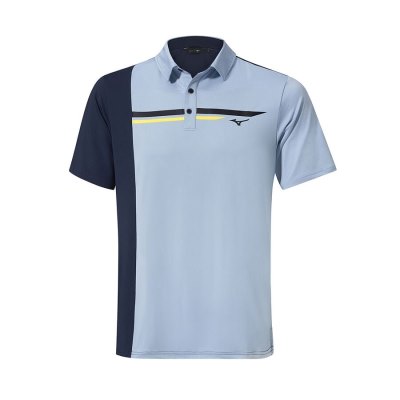 Camisa Polo Mizuno QD Elite Panel Hombre Azules Claro / Azul Marino - Chile M201HECBZU